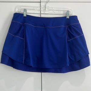 Athleta Size Large Royal Blue Skort Tennis Skirt Athletic Fitness Workout